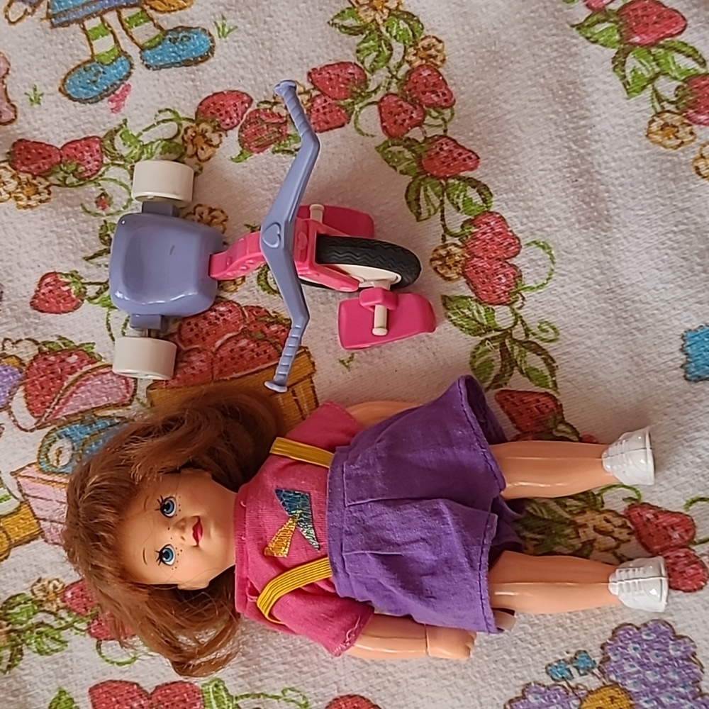 Vintage Galoob Bouncin Kids Tricycle Doll